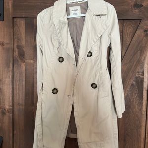 Tan trench coat